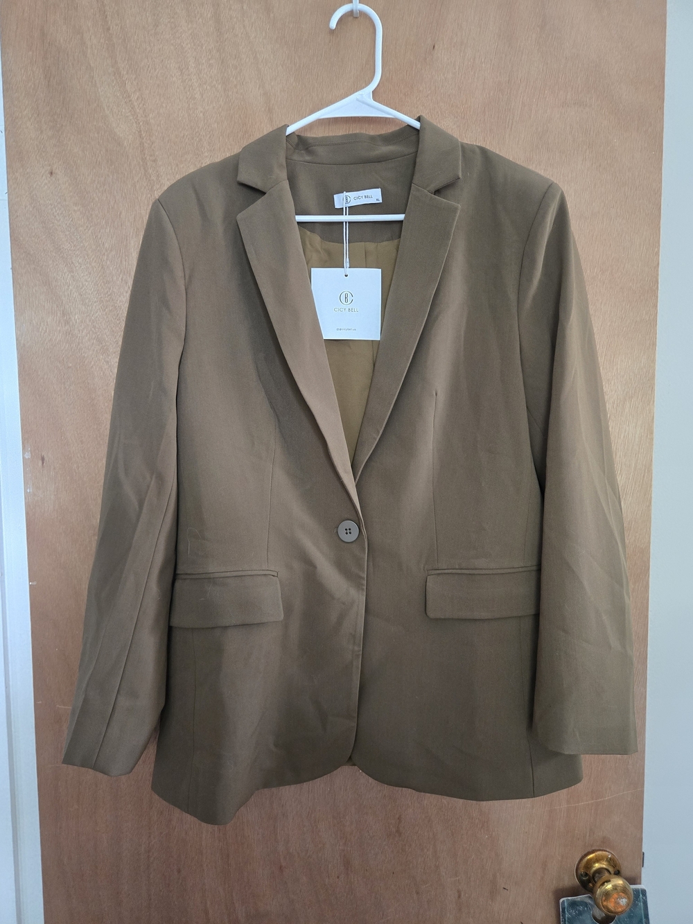 Olive Single-Button Blazer
